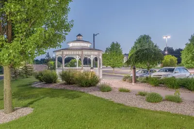 a gazebo in the middle of a park at Hampton Inn Auburn in Auburn