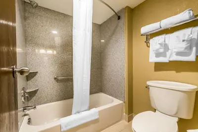 a bathroom with a toilet and a tub and a sink at Comfort Inn & Suites Lexington - Hamburg I-75 in Lexington