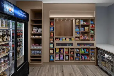 a grocery store aisle with food and drinks at Hampton Inn Cleveland-Downtown in Cleveland