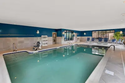 a large swimming pool in a hotel room at Hampton Inn Bridgeport/Clarksburg in Bridgeport