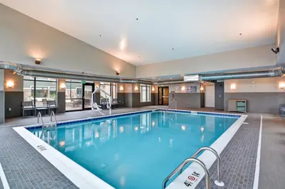 a large swimming pool in a hotel at Residence Inn by Marriott Cleveland Airport/Middleburg Heights in Middleburg Heights
