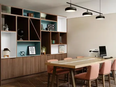 a conference room with a table and chairs at Holiday Inn - Cincinnati - Liberty Way by IHG in West Chester