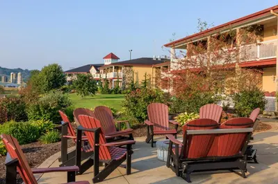 a group of chairs sitting on a patio at Berlin Resort in Millersburg