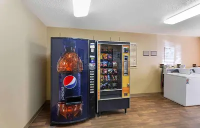 a pepsi soda machine in a room at Extended Stay America Suites - Cleveland - Westlake in Westlake