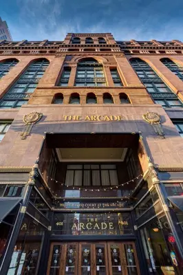 a building with the entrance to the araccoacco at Hyatt Regency Cleveland at The Arcade in Cleveland