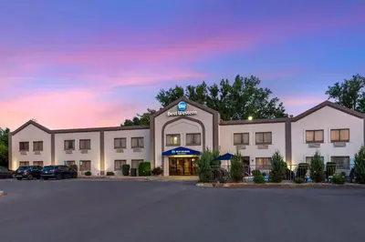 a rendering of a hotel with a parking lot at Best Western Port Clinton in Port Clinton