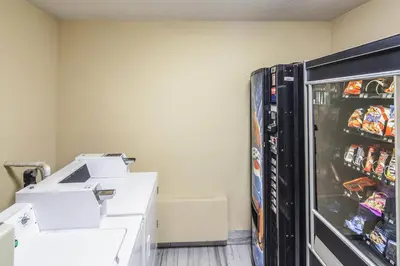 a refrigerator filled with lots of drinks in a room at Quality Inn Decatur near US-224 in Decatur