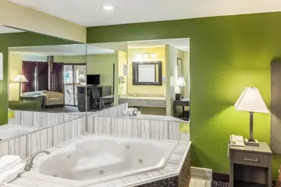 a large bathroom with a large tub in a room at Quality Inn Decatur near US-224 in Decatur