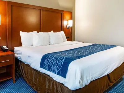 a large bed in a hotel room at Comfort Inn Piketon near Fairgrounds in Piketon