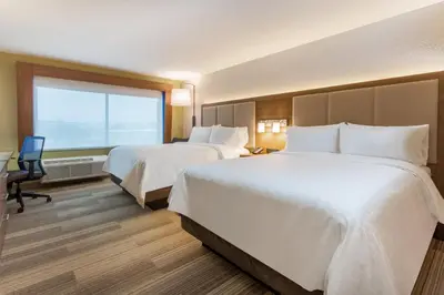 a hotel room with two beds and a window at Holiday Inn Express & Suites - Florence - Cincinnati Airport by IHG in Florence