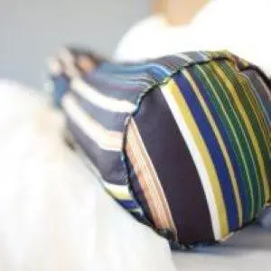 a close up of a striped tie on a table at Aloft Cleveland Downtown in Cleveland