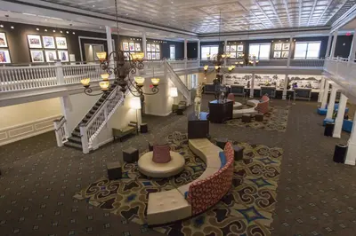 a view of a lobby of a building at Cedar Point Hotel Breakers in Sandusky