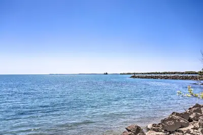 a view of a large body of water at Waterfront Middle Bass Condo with Pool Access! in Put-in-Bay
