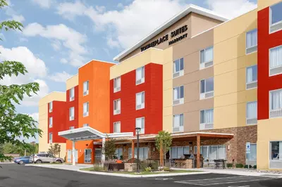 a rendering of the front of a hotel at TownePlace Suites Cincinnati Fairfield in Fairfield