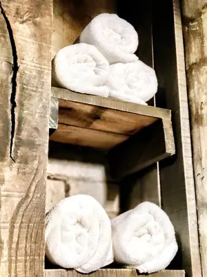 a group of white rolls at Hocking Hills Rusty Lofts in Logan