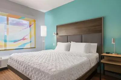 a bedroom with a bed and a painting on the wall at Tru By Hilton Sandusky, Oh in Sandusky