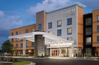 a rendering of the front of a hotel at Fairfield Inn & Suites by Marriott Columbus Marysville in Marysville