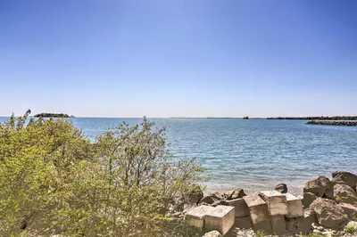 a view of a large body of water at Waterfront Bass Island Retreat with Balcony and TV in Put-in-Bay