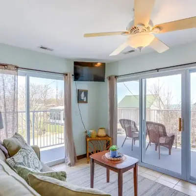 Waterfront Bass Island Retreat with Balcony and TV