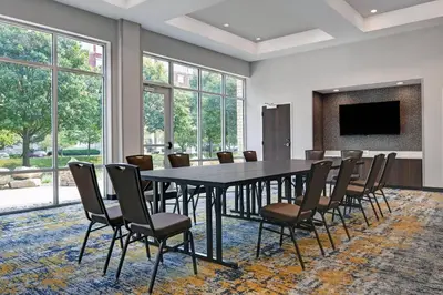 a conference room with a table and chairs at TownePlace Suites by Marriott Columbus Dublin in Dublin