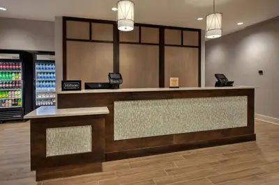 a lobby of a store with a counter and drinks at Homewood Suites By Hilton Columbus Easton, Oh in Columbus