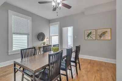 a dining room with a table and chairs at Recently Renovated Home in the Heart of Bellevue! home in Bellevue