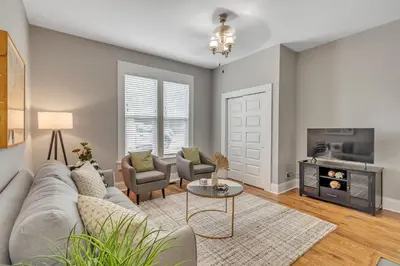 a living room with a couch and chairs and a table at Recently Renovated Home in the Heart of Bellevue! home in Bellevue