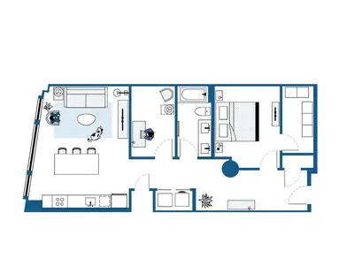 a floor plan of a house at ROOST Cleveland in Cleveland