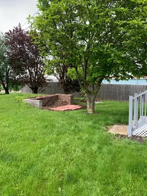 a yard with a tree and a fence at Cherry717 in Fairborn
