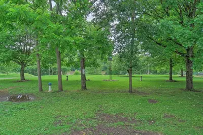 a park with trees and a fire hydrant in the grass at Quaint Zanesville Home with Game Room and Yard! in Zanesville