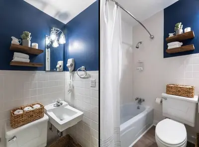 a bathroom with a toilet and a sink and a shower at Lakefront for 8, Near KY Speedway, Belterra Casino in Sparta