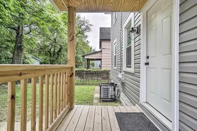 a front door of a house with a porch at Convenient Columbus Retreat, 2 Mi to Downtown in Columbus