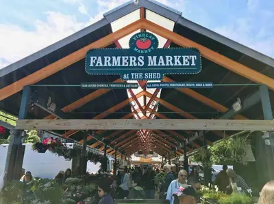 a farmers market with a sign on top of it at This property is unlisted in Cincinnati