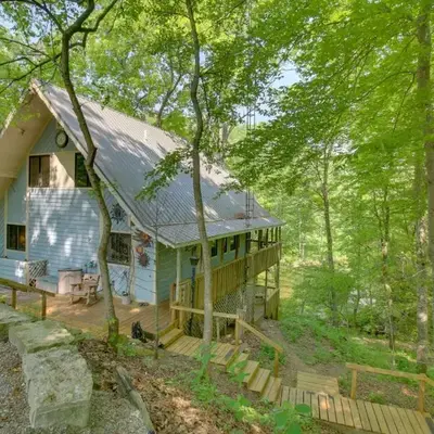 Riverside Cabin with 3 Decks in North Vernon!