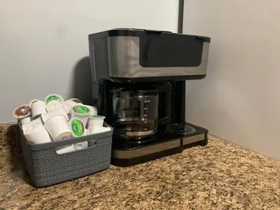 a coffee maker sitting on top of a counter at 5145 Porsche Newly Remodeled 2 BDRM Ranch Attached Home in Rockdale