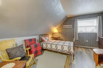a small room with a bed and a couch at Historic Alexandria Home with Private Yard! in Alexandria