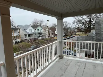 a view from the porch of a home at Hunter #2 Private One Bed near Xavier & Downtown in Bellevue