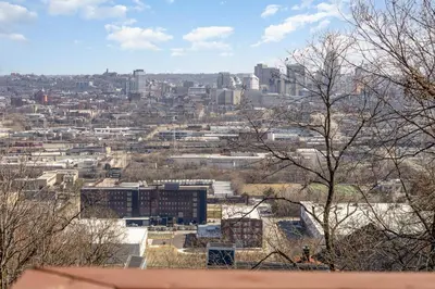 a view of a city with buildings in the distance at Downtown Views-Prime Location! in Cincinnati