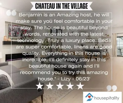 a house in the village wall sticker at Chateau in the Village - Brand New 3BD 5BA in Columbus